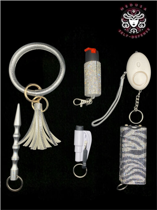 KIT SELF DEFENSE 6 PZ ARGENTO