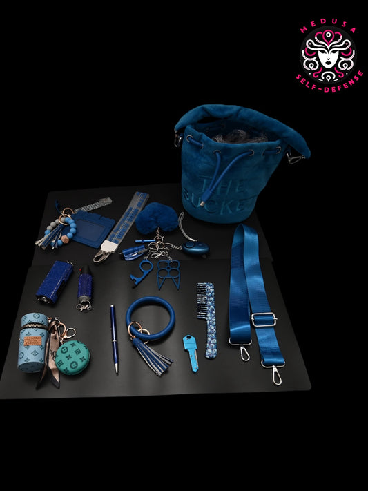 KIT SELF DEFENSE COMPLETO 20PZ BLU