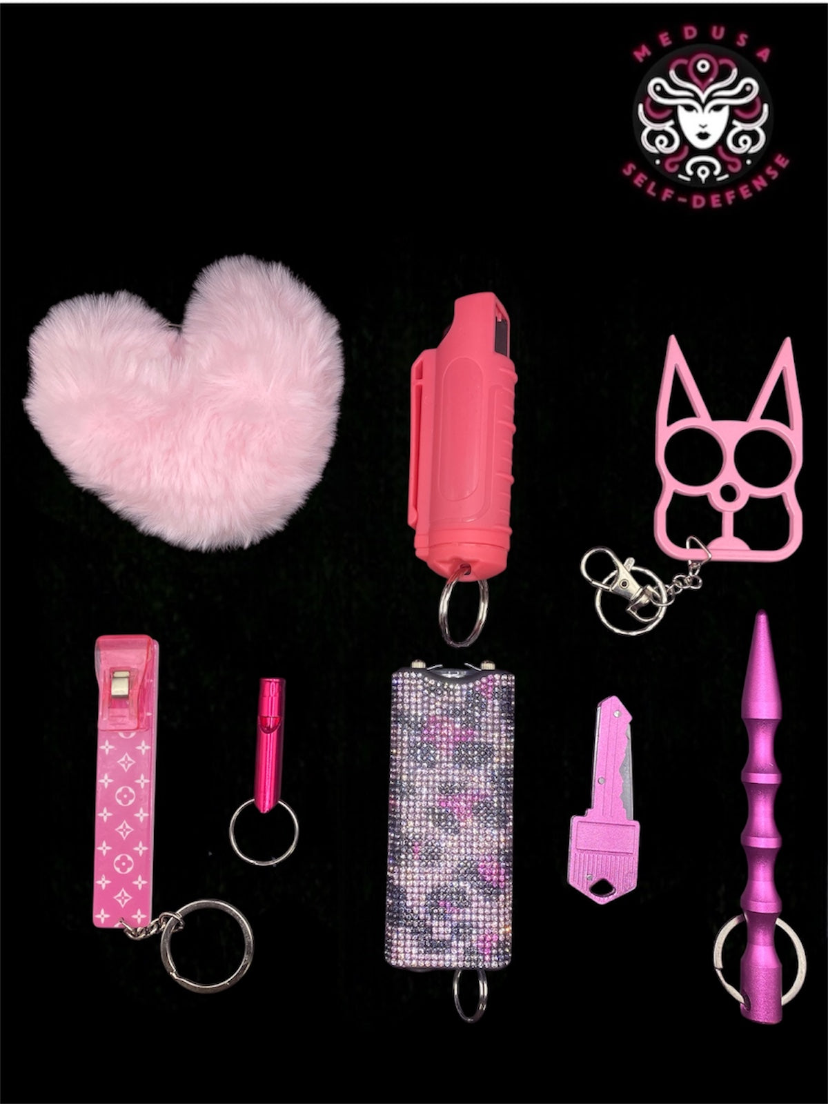 KIT SELF DEFENSE 8 pz Rosa