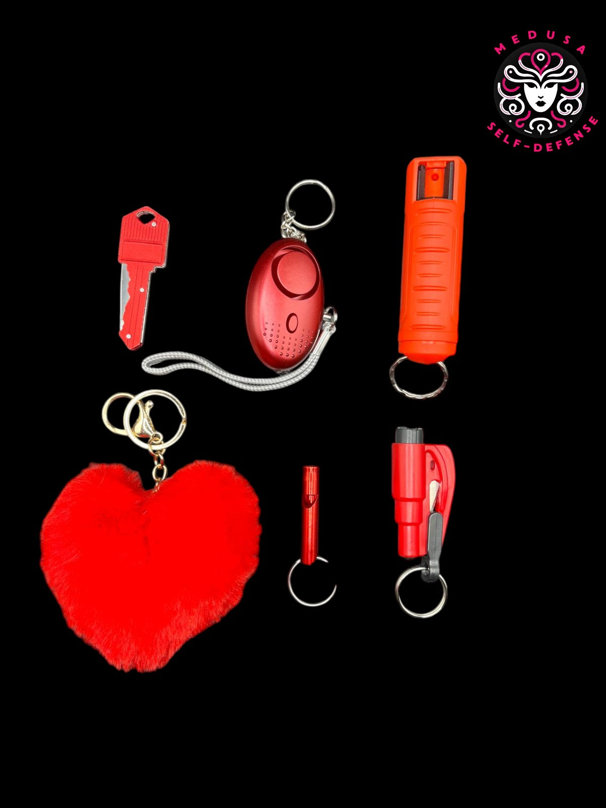 KIT SELF DEFENSE 5PZ ROSSO