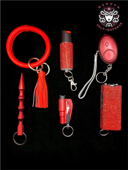 KIT SELF DEFENSE 6 PZ ROSSO
