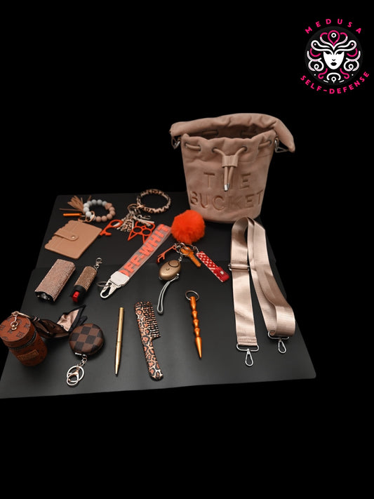 KIT SELF DEFENSE COMPLETO 20PZ KAKI