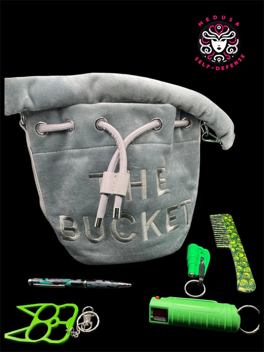 KIT SELF DEFENSE 5 PZ CON BUCKET BAG VERDE